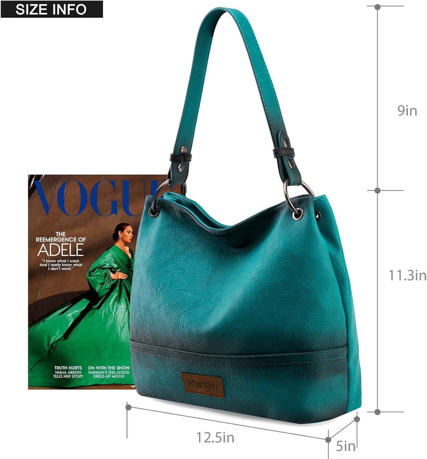 Wrangler Hobo Bags for Women Vegan Leather Top Handle Shoulder Purses and Handbags - Image 7