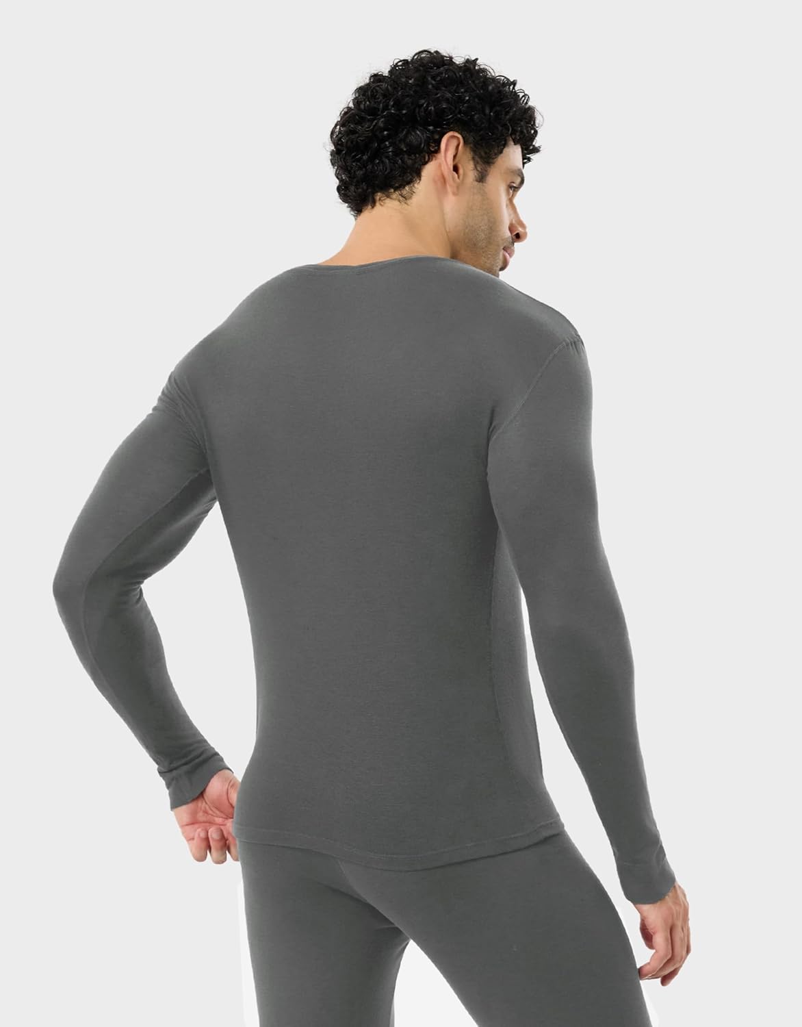 Merino Wool Base Layer Mens, 100% Merino Wool Long Sleeve Shirts, Heavyweight Midweight Thermal Underwear Tops(S-2XL)
