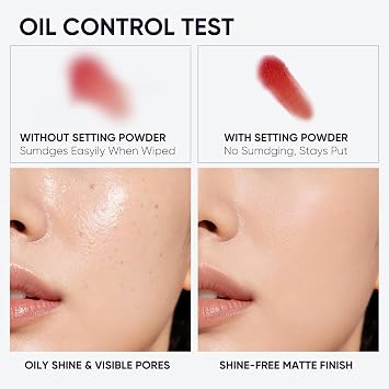 2CHILL Aqua Setting Powder, Translucent Face Powder with 45% Water Essence, Hydrating Matte Finish, Blurs Pores & Brightens Skin, Pressed Loose Setting Powders for Oil Control, Waterproof Sweat Resis