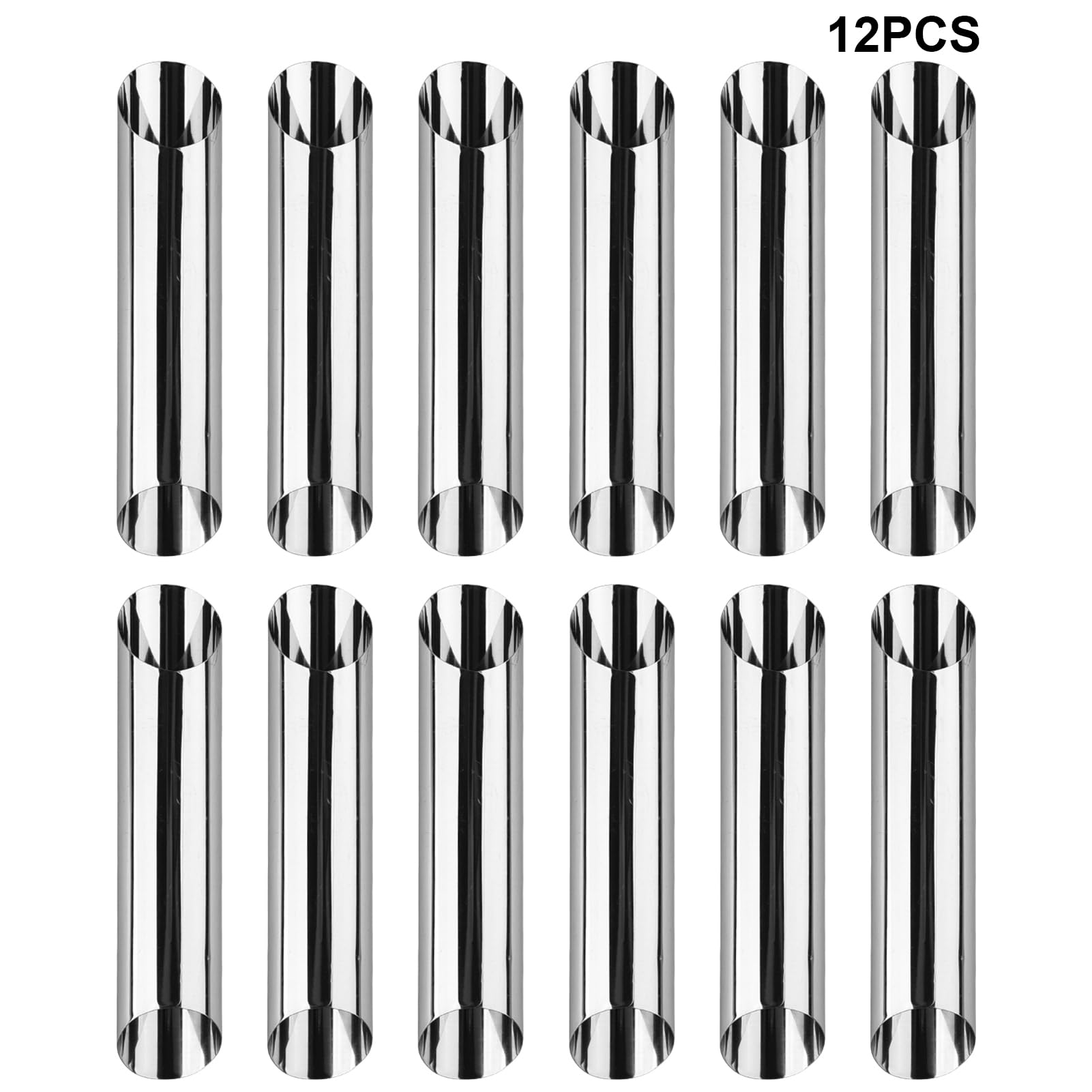 12 Pcs Cannoli Tubes, Non Stick Cannoli Moulds 5inch - Image 2