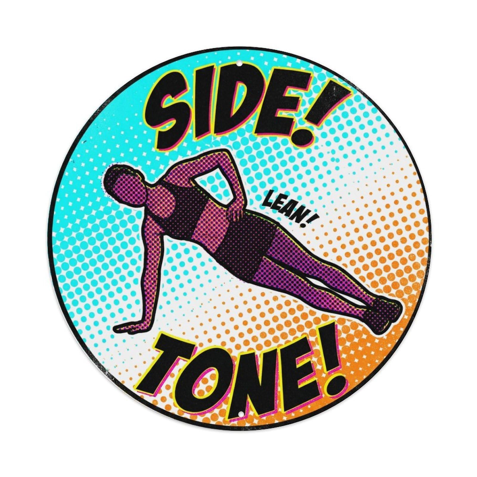 Fyrn Style Metal Tin Sign Gym Fitness Workout Motivation Exercise Tone