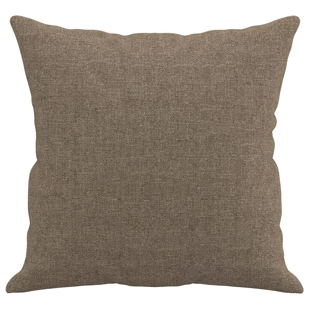 Zierkissen 2 Stück Taupe 40x40 cm Stoff Bezug Dekokissen für Sofa Couch Schlafzimmer Wohnzimmer Garten Modern Kuschelkissen mit Reißverschluss