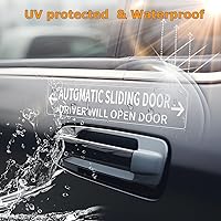 Vista 4 de Adhesivo automático para puerta corredera de vinilo de 8 x 2 pulgadas, autoadhesivo, para advertencia de conductor, para ventana, coche, taxi