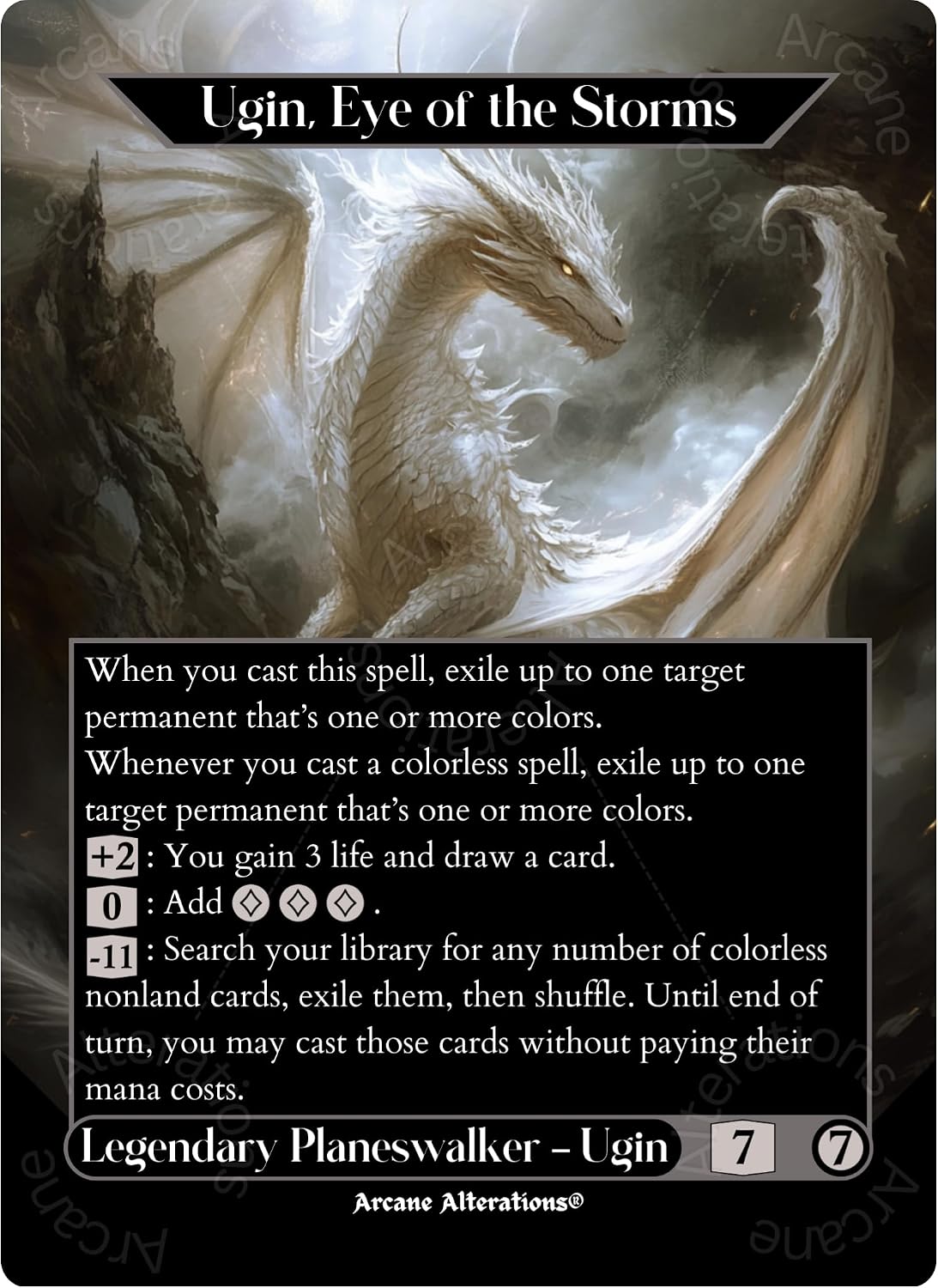 Ugin, Eye of The Storms - Full Art Altered Art Custom Proxy Cards