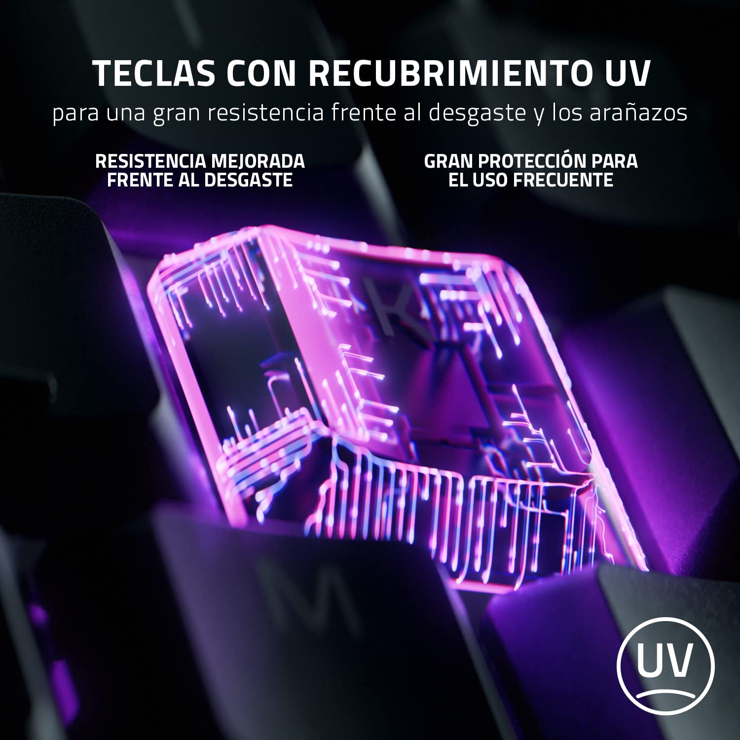 Razer Ornata V3 - Teclado para Juegos de Perfil Bajo (Interruptor Híbrido de Membrana Mecha, Teclas Recubiertas de UV, Reposamuñecas Magnético Suave al Tacto, RGB Chroma) QWERTY Teclado ES | Negro