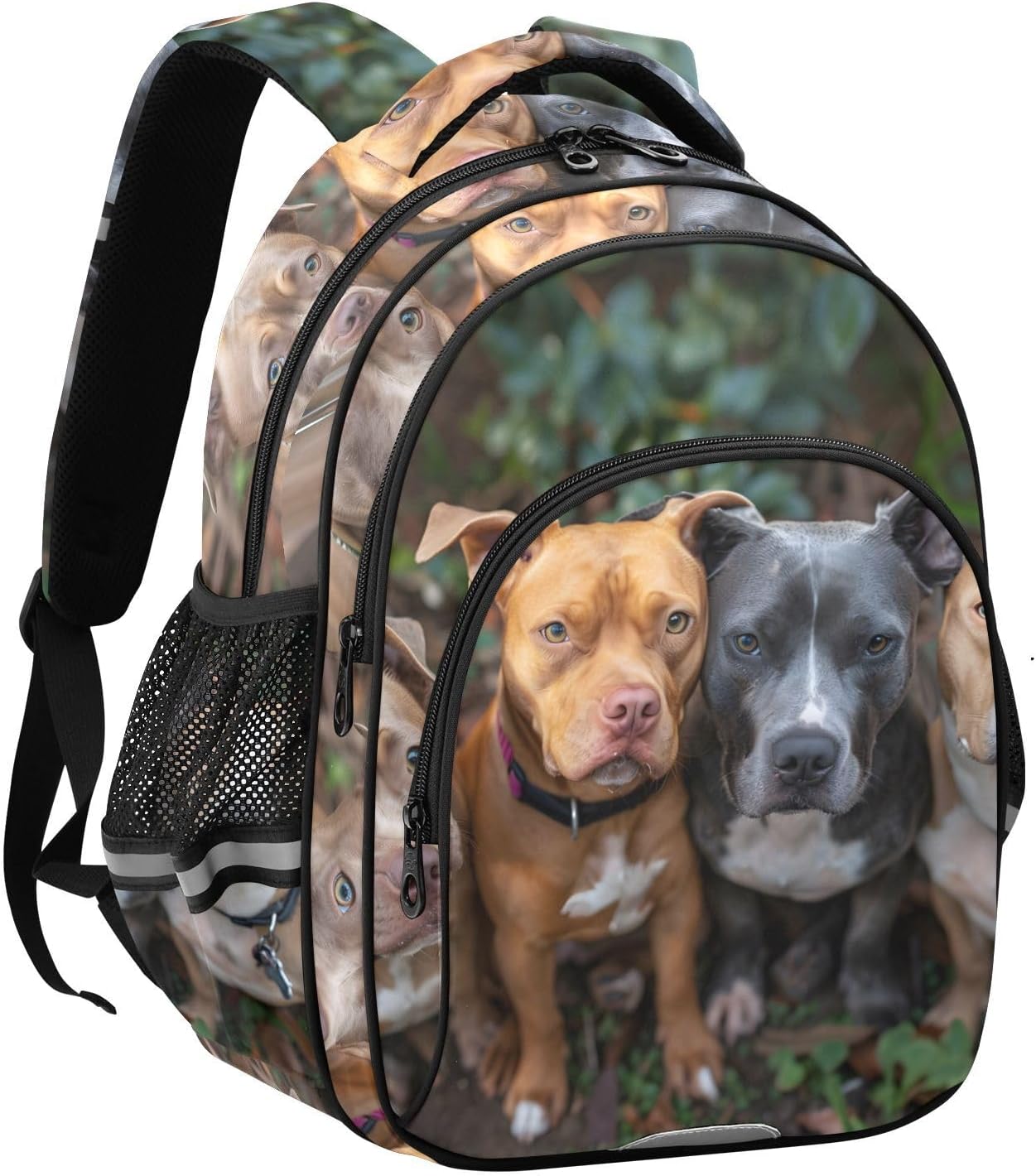 School Backpack A Groupt Of Pitbulls Laptop Backpacks Kid's Schoolbag Casual Daypack for Teens Girls Boys Toddler,16.9 " - Image 2
