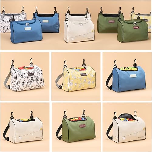 Miniatura 5 de Bolsa de pinzas para la ropa con correa para el hombro y la cintura. Clips de doble seguridad y soporte inteligente de malla de secado rápido para