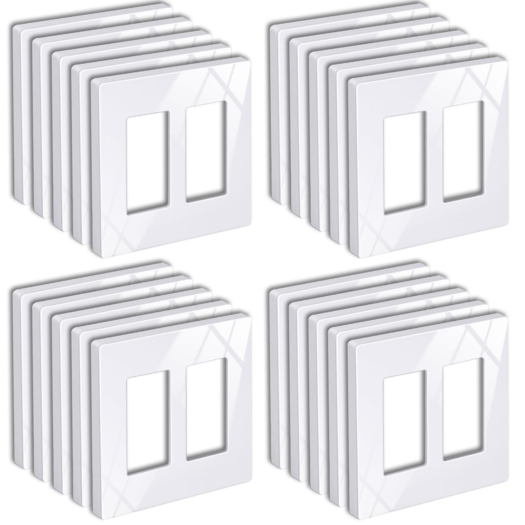 Elegant Screwless Wall Plates - Snow White -9 Elegant Screwless Wall Plates - Snow White -9