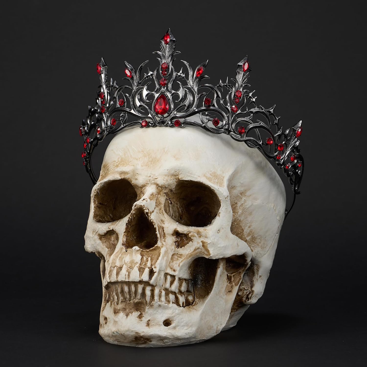 SWEETV Halloween Crown - Vines of the Underworld, Black Gothic Tiara for Women & Girls, Baroque Crown for Costume Party