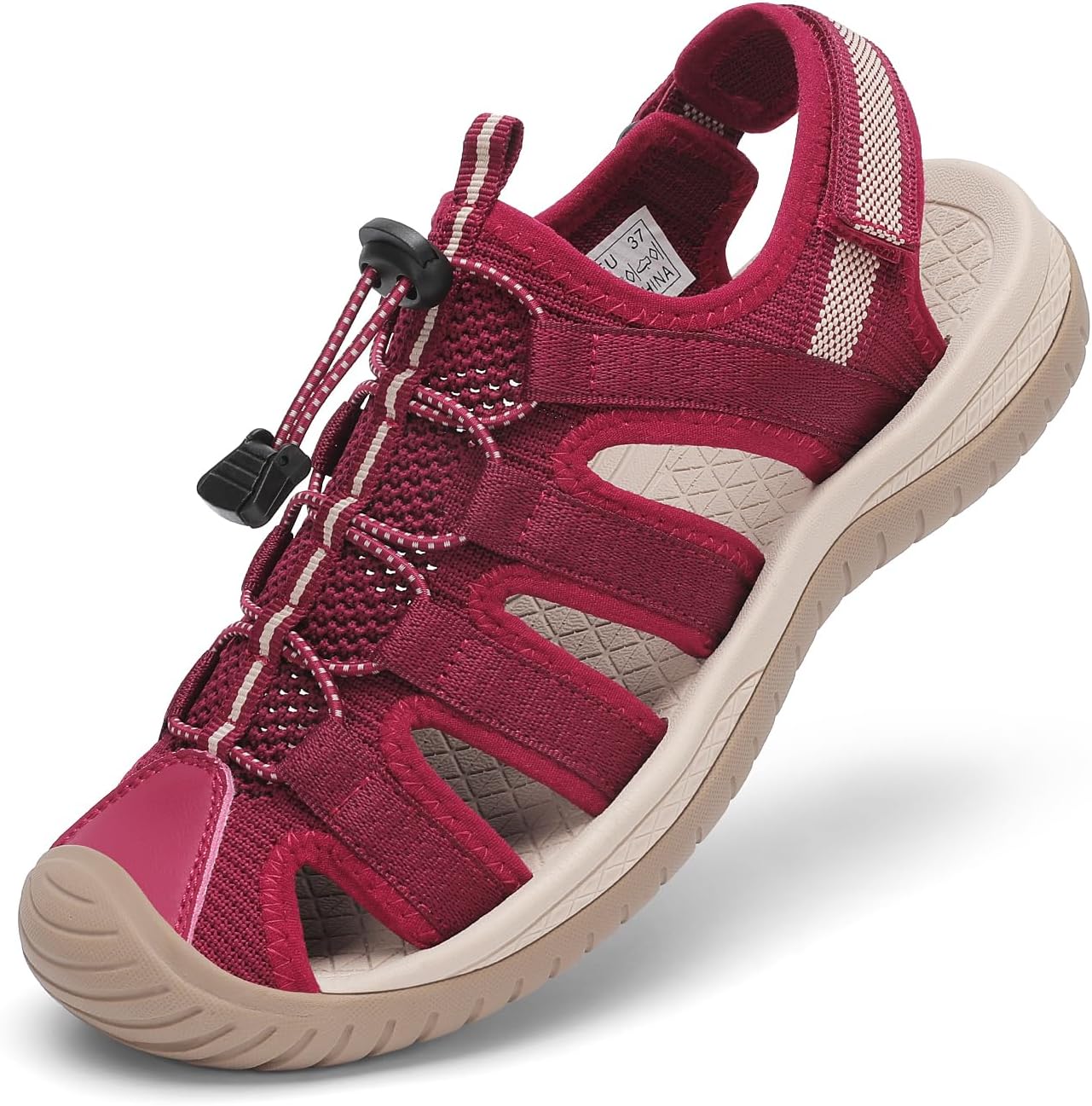 Dannto Women's Sport Sandals Close Toe Mesh Hiking Outdoor Athletic Walking Casual Sandals Water Shoes