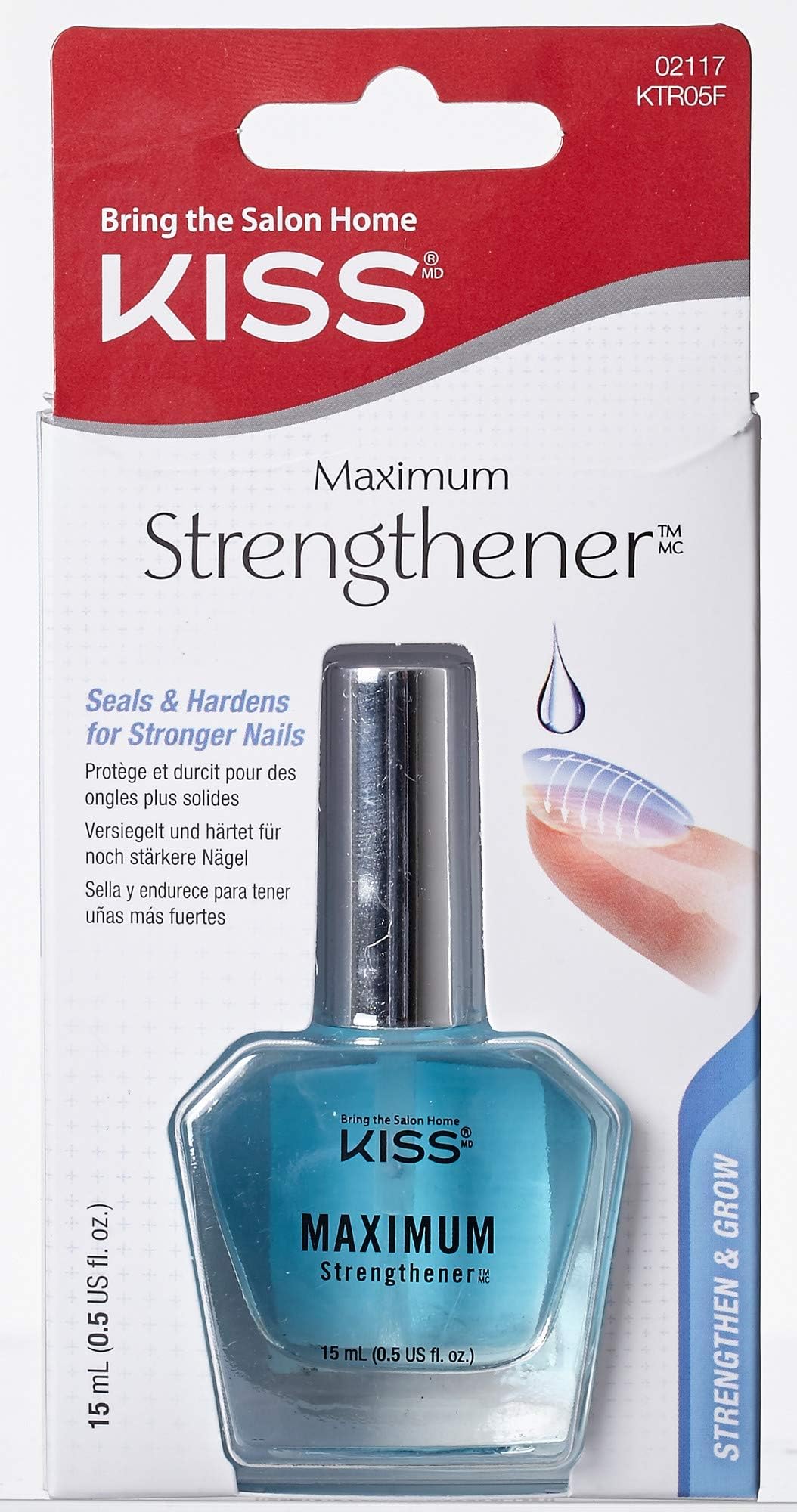Kiss Nail Treatment Diamond Strengthener, 15 ml, Ktr05F