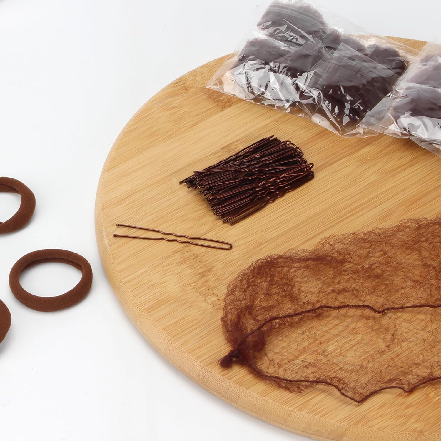 65 Pcs Ballet Bun Hair Net Set for Girls and Women, Brown Bun Net Ballet Hair Nets Invisible Elastic Edge Mesh Invisible Hair Nets, Hair Accessories Hair Net Set for Ballet Recital Bun Maker