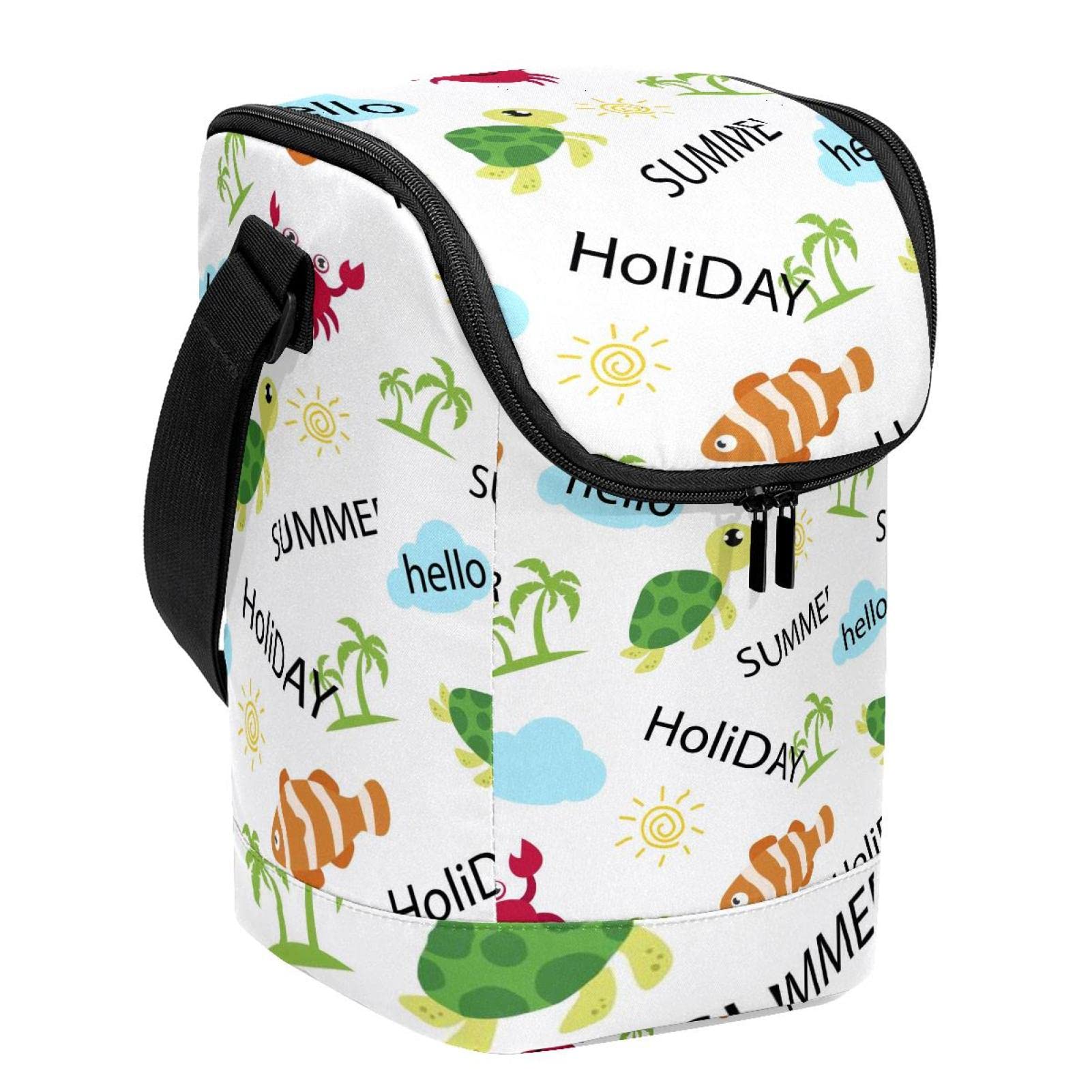 Bolsa de almuerzo térmica con animales de playa porta alimentos para picnic y trabajo