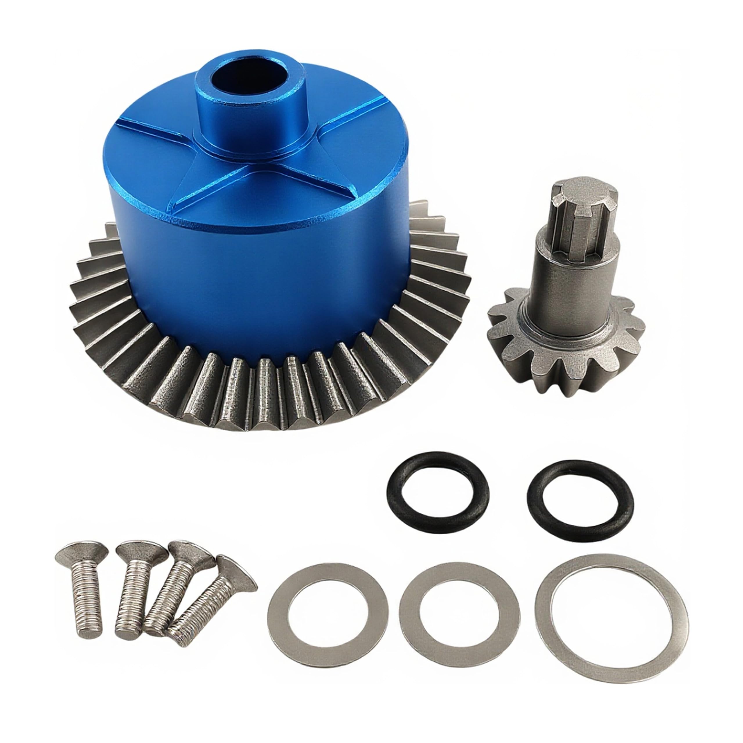 37T Steel Diff Gear & 13T Input Gear for ARRMA Granite Typhon 3S (Blue)