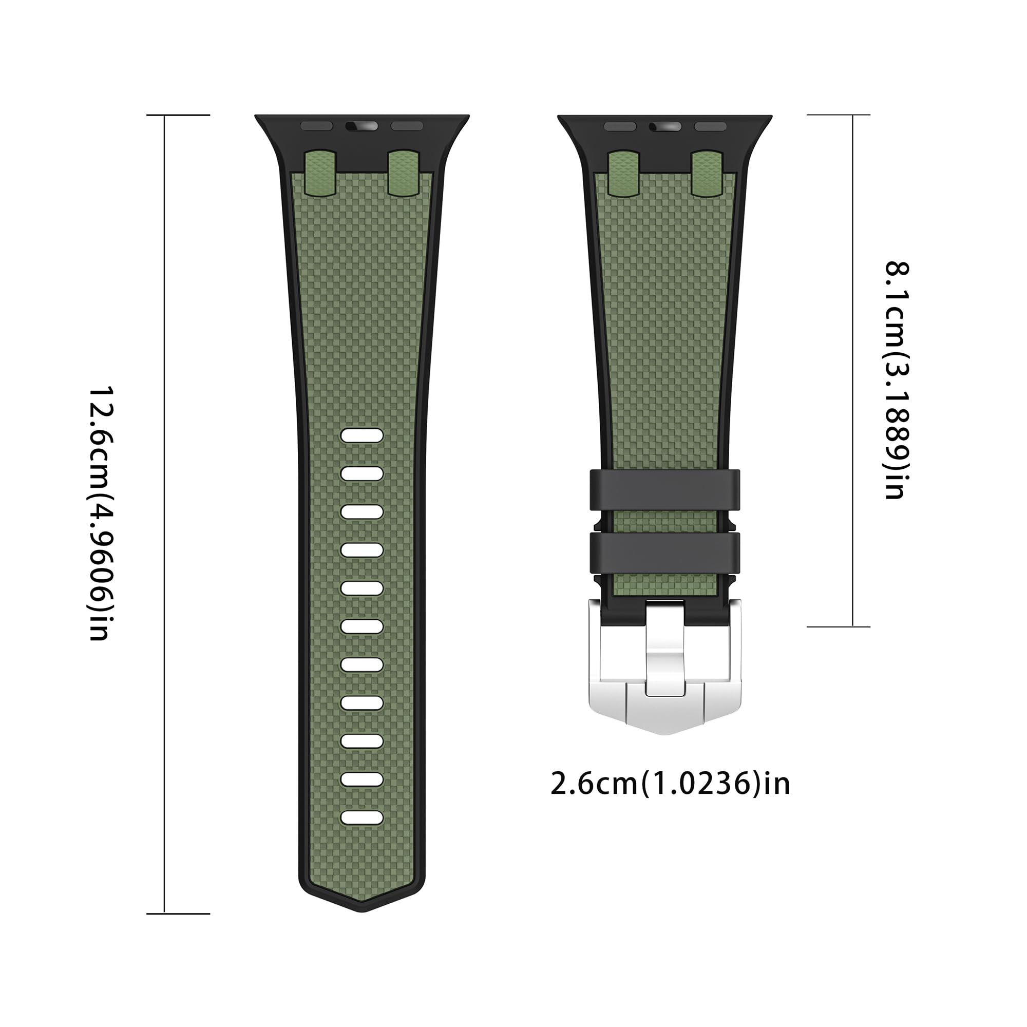 Amazon.com: Silicone Bands Compatible with Apple Watch Ultra/Ultra  display picture 1