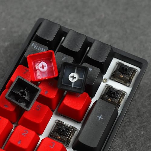 Miniatura 3 de Mechkeeb Perfil OEM impreso en la parte superior de doble disparo que brilla a través de 21 teclas PBT teclas para interruptores MX GK21S Numpad