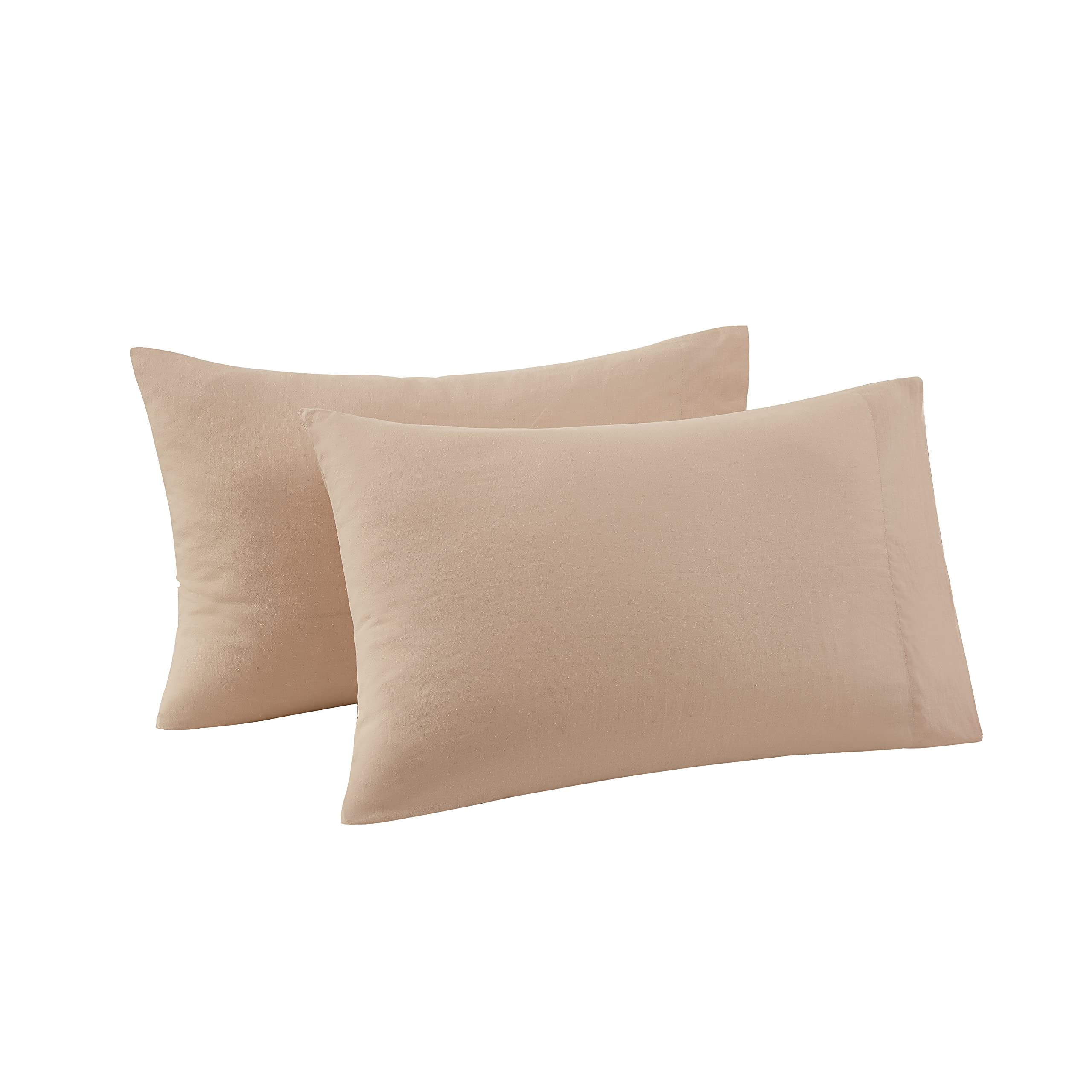 FRYE – Standard Pillowcase Pair – Quick Drying, Breathable Cotton Linen Blend – Beige