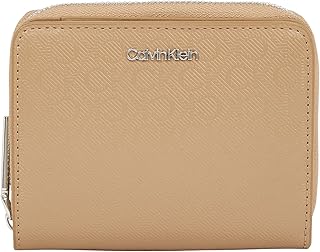 Calvin Klein CK MUST MEDIUM ZIP AROUND_MONO Kadın Cüzdan, Siyah, Tek Beden