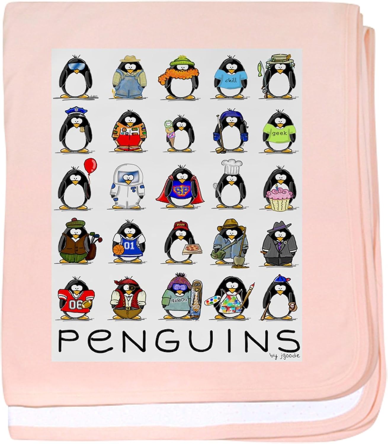 CafePress Lots of Penguins Baby Blanket, Super Soft Newborn Swaddle