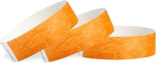 WristCo Neon Orange Tyvek Wristbands for Events – 1,200 Count – Tamper-Proof Design & Fluorescent Color Prevent Reuse – Pr...