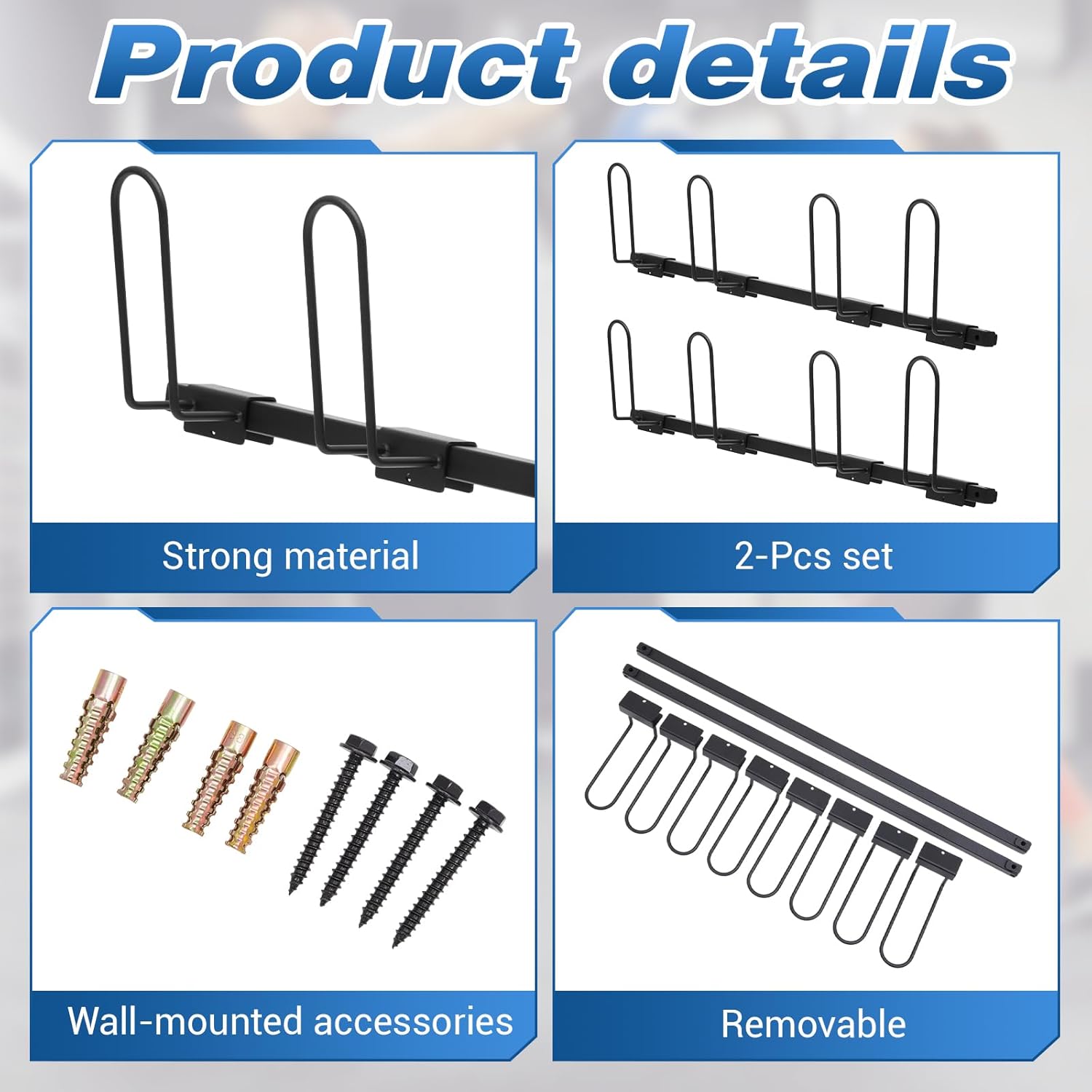 2 Sets Boxing Glove Storage Rack Wall Mount Dryer Holds 4 Pairs Boxing Glove Storage Garage Organizer Holder for Gym Home Training Room Shopping Center