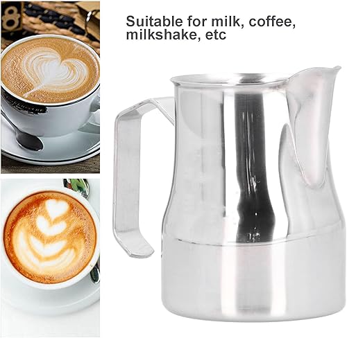 Miniatura 4 de Jarra de espuma de leche, jarra de espuma de leche espresso, jarras de leche de acero inoxidable 304, jarra de espuma de café, jarra de arte con