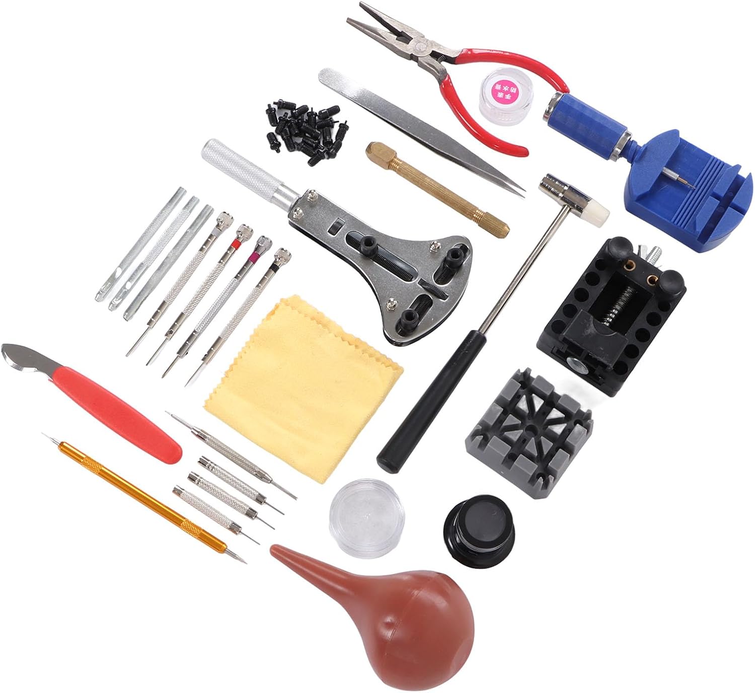 Watch Link Removal Tool Kit, Durable Complete Tools Watch Repair Kit Alloy Steel for Houshold Repair