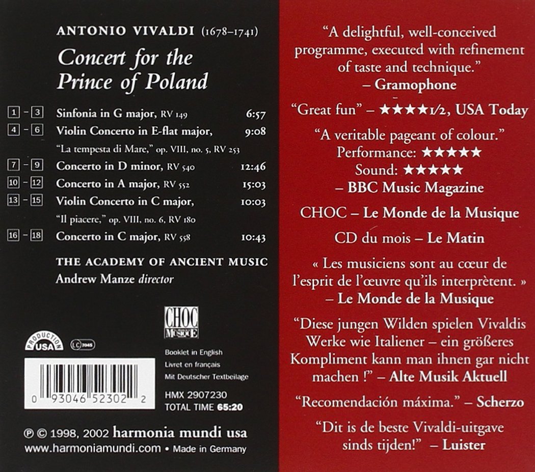 Concert F.the Prince...(+Hm-Kat.2002)