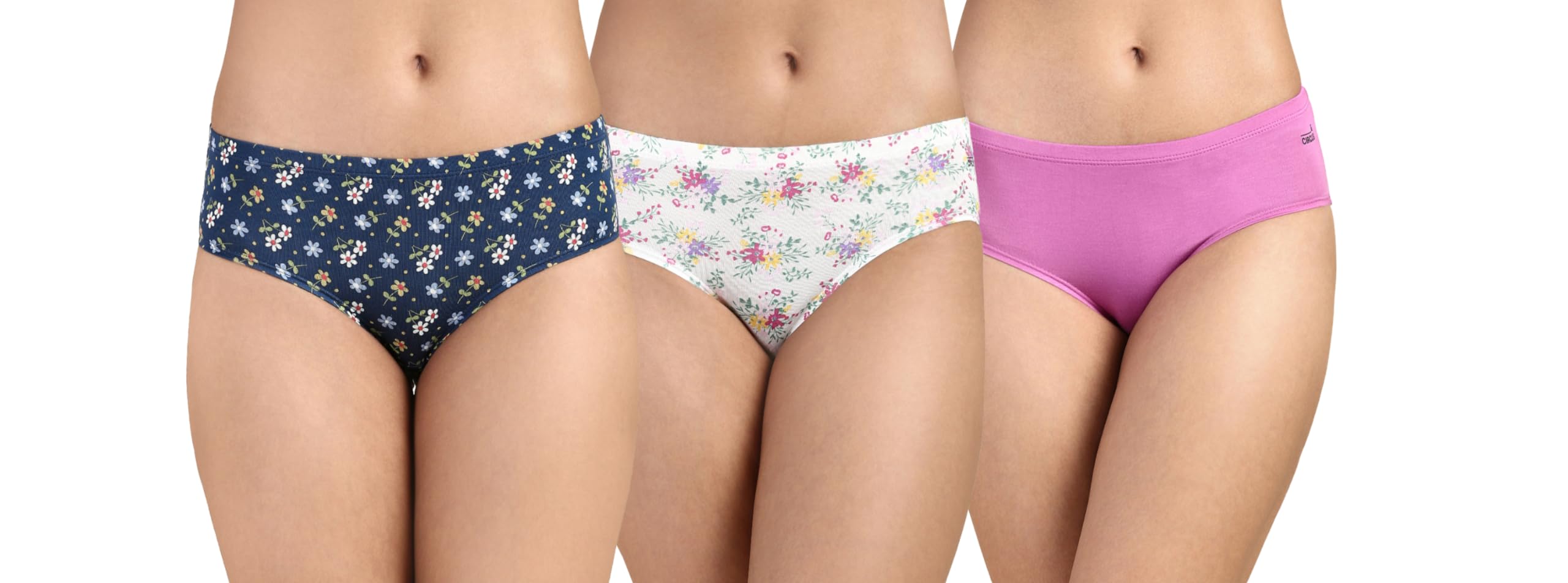 &CircusWomen's Airsoft Bare Hipster | Mid Rise Panties for Women Seamless Underwear Women | Printed | Pack of 3