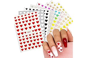 8 Sheets Heart Love Nail Art Stickers Decals