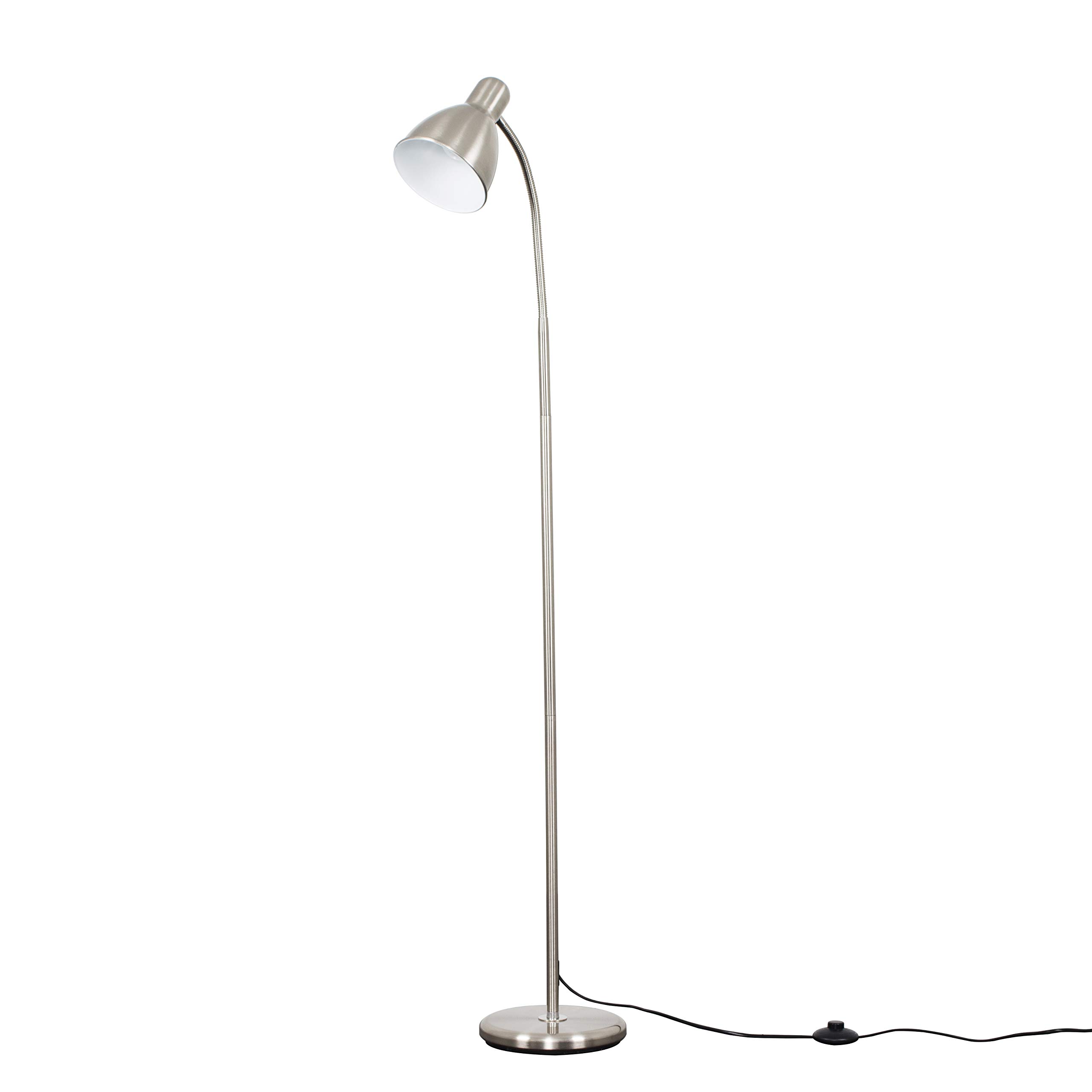 MiniSun | Modern Brushed Chrome Adjustable Reading/Craft Floor Lamp | Floor Lamps & Torchieres, Home Décor, Improvement & Lifestyle Essential