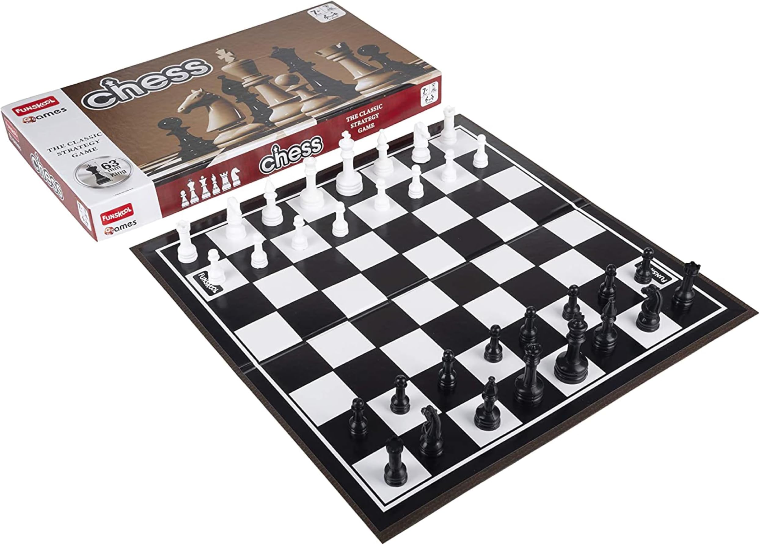 Chess, Strategy Game, Board Game for Kids, Adults, Families, Educational, Fun, 2 Players, Family Fun, Learning Activity Toy for Childrens, Gift Set for Kid, Ages 7+ Years