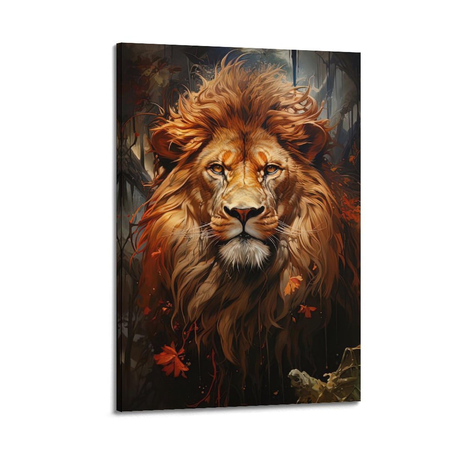 WPHSFX Wildlife Artwork Poster Leo The Great Poster Decorative Painting Canvas Wall Posters And Art Picture Print Modern Family Bedroom Decor Posters 20x30inch(50x75cm)