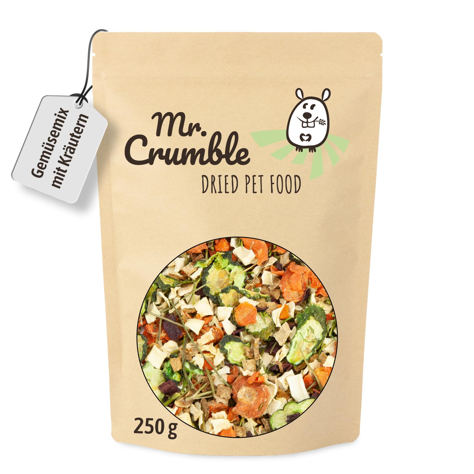 Mr. Crumble Maxi Struktur-Futter-Set getreidefrei für Kaninchen & Kleintiere – natürliches Futter & Snacks – handgemachte Leckerlies, Kräuter & Blüten – gesundes Ergänzungsfutter Made in Germany