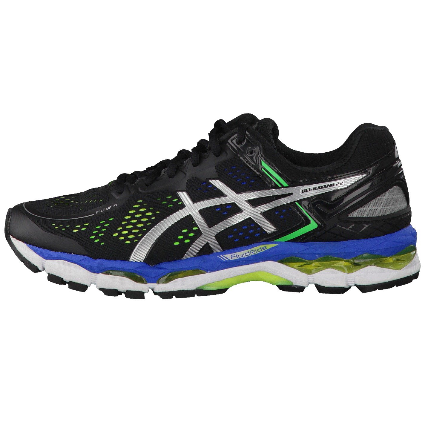 ASICS Gel-Kayano 22 Mens Running Trainers T547N Sneakers Shoes (UK 6 US 7 EU 40, Black Silver Yellow 9093)