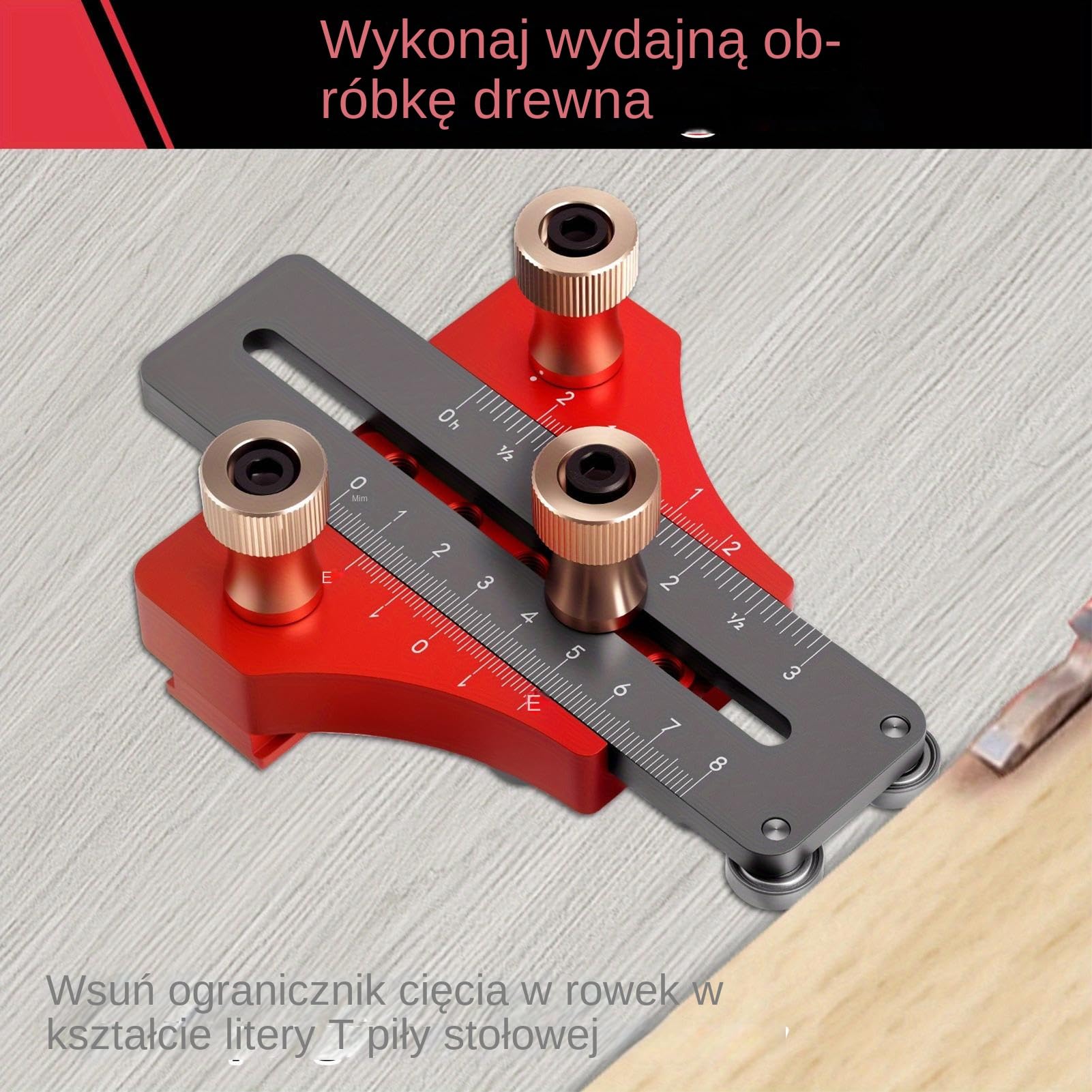 Prowadnica Piły Stołowej Szybkie zaciski aluminiowe | Szablon cięcia pasków do piły stołowej Do Frezarki, Piły Taśmowej, Warsztatu, Stolarki, Drewna, Listew, Szafek, Krzeseł,