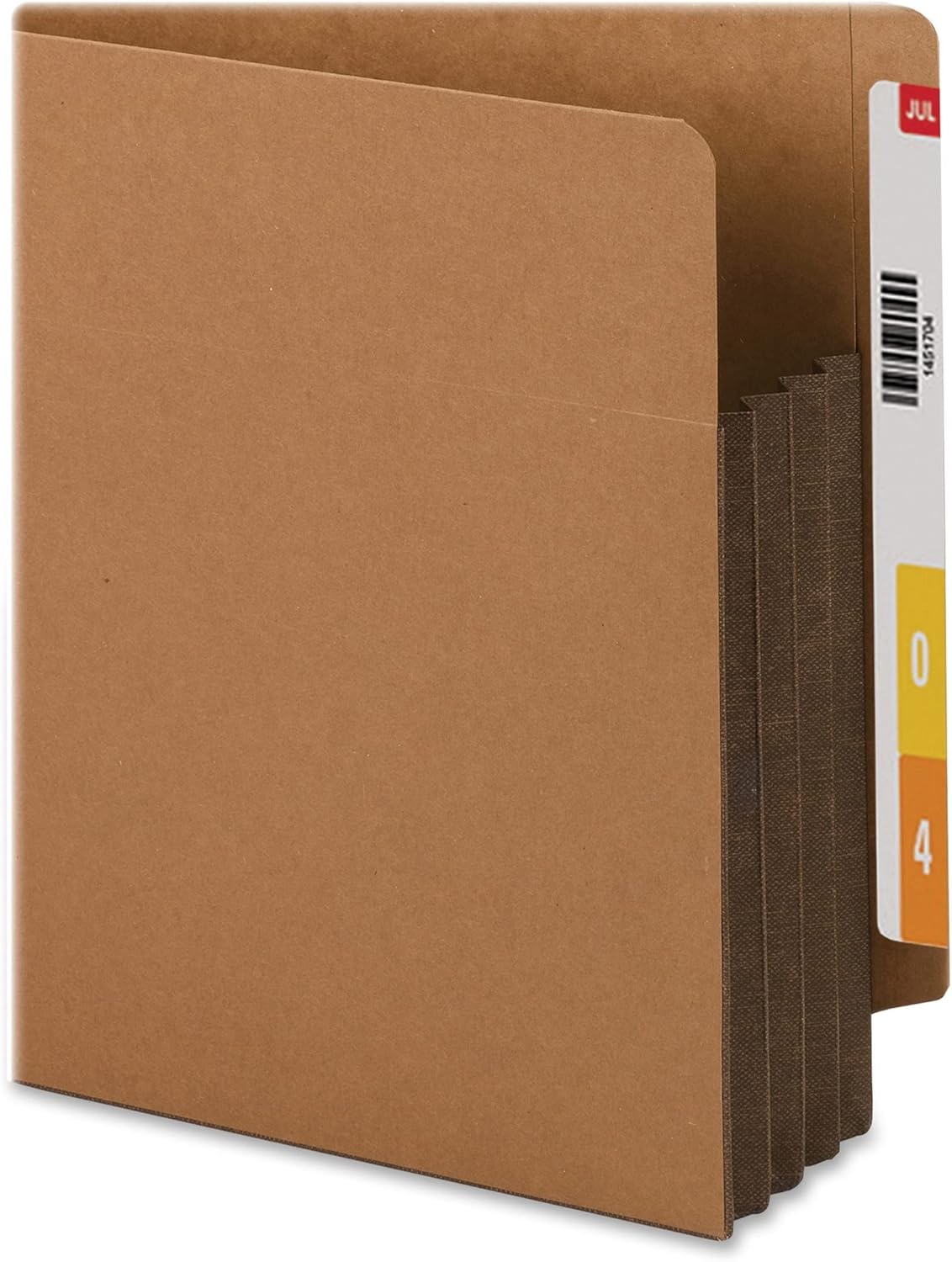 Smead End Tab File Pocket, Reinforced Straight-Cut Tab, 3-1/2" Expansion, Extra Wide Legal Size, Redrope with Dark Brown Gusset, 10 per Box (74681)