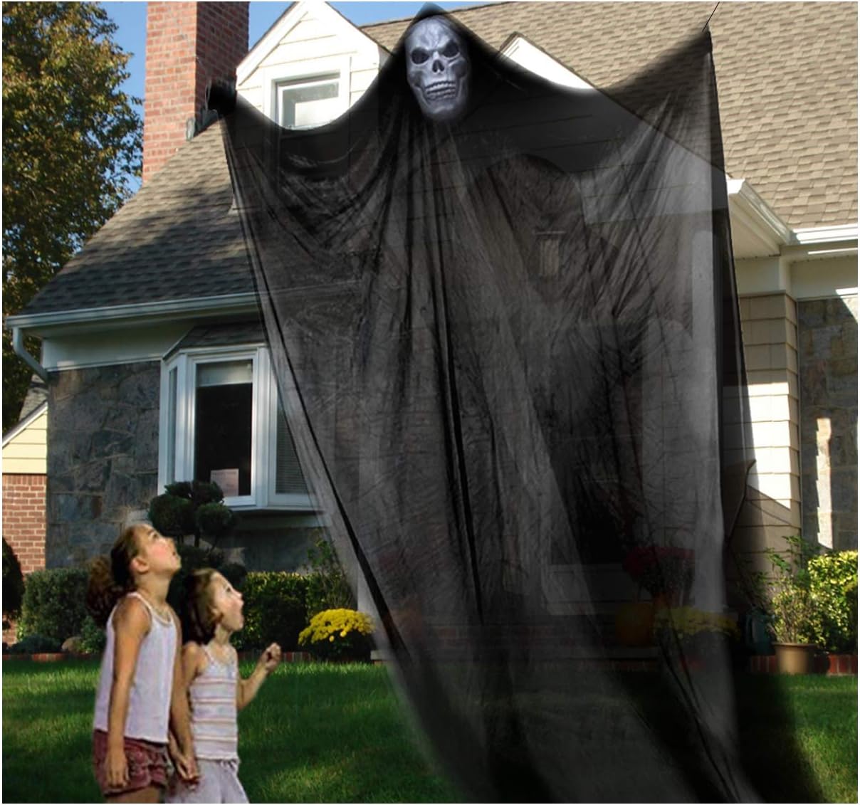 GuLute Halloween Hanging Ghost Prop Scary Decor Halloween Skeleton Ghost Skull Decorations for Outdoor Indoor bar Party Background Decoration