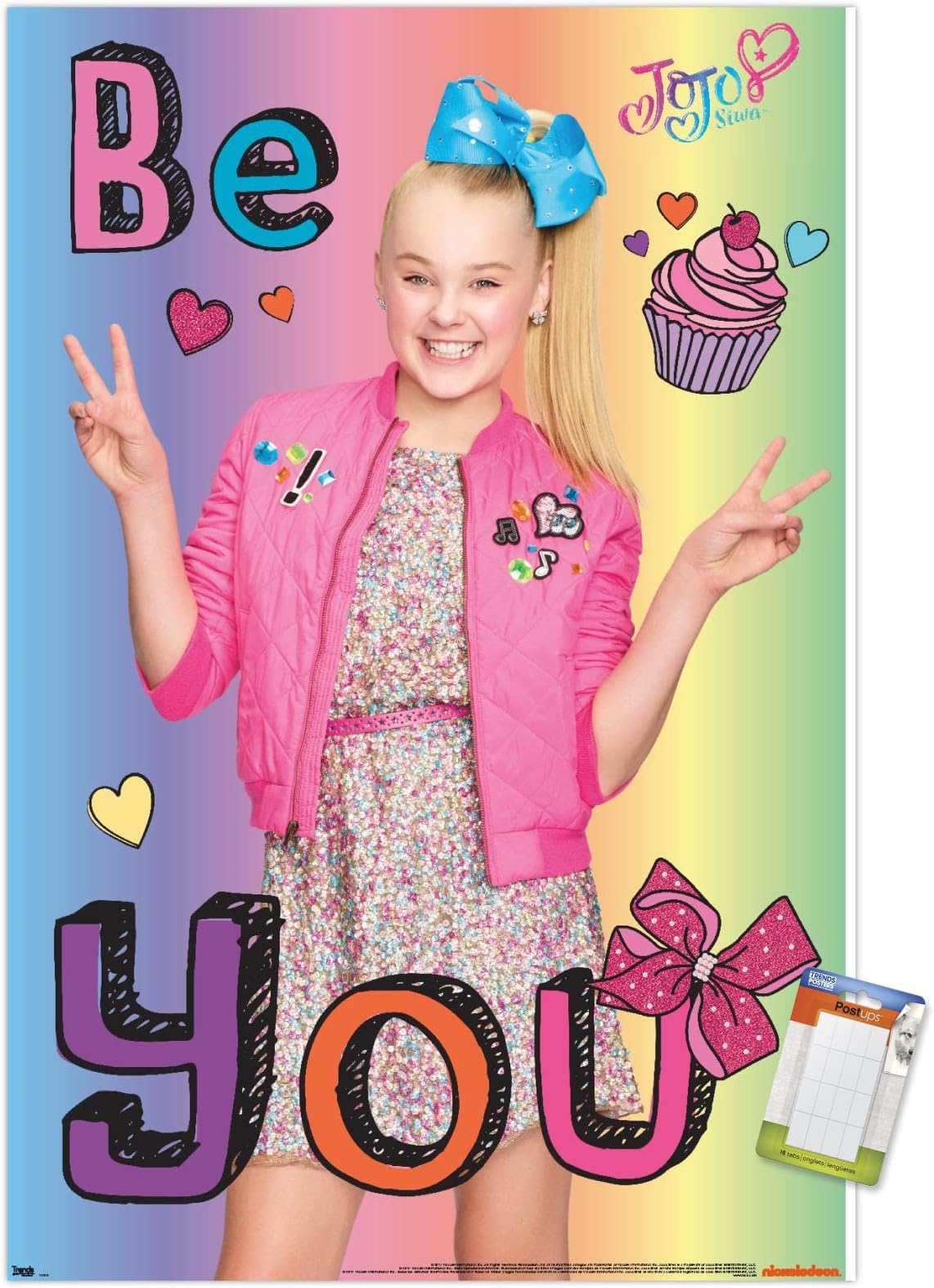 Trends InternationalJoJo Siwa - Be You Wall Poster, 22.375" x 34", Poster & Mount Bundle