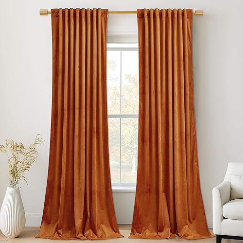 Miniatura 1 de StangH - Cortinas de 10pies para fondo festivo, de terciopelo grueso supersuave, para oscurecer la habitación, para dormitorio, sala, puerta