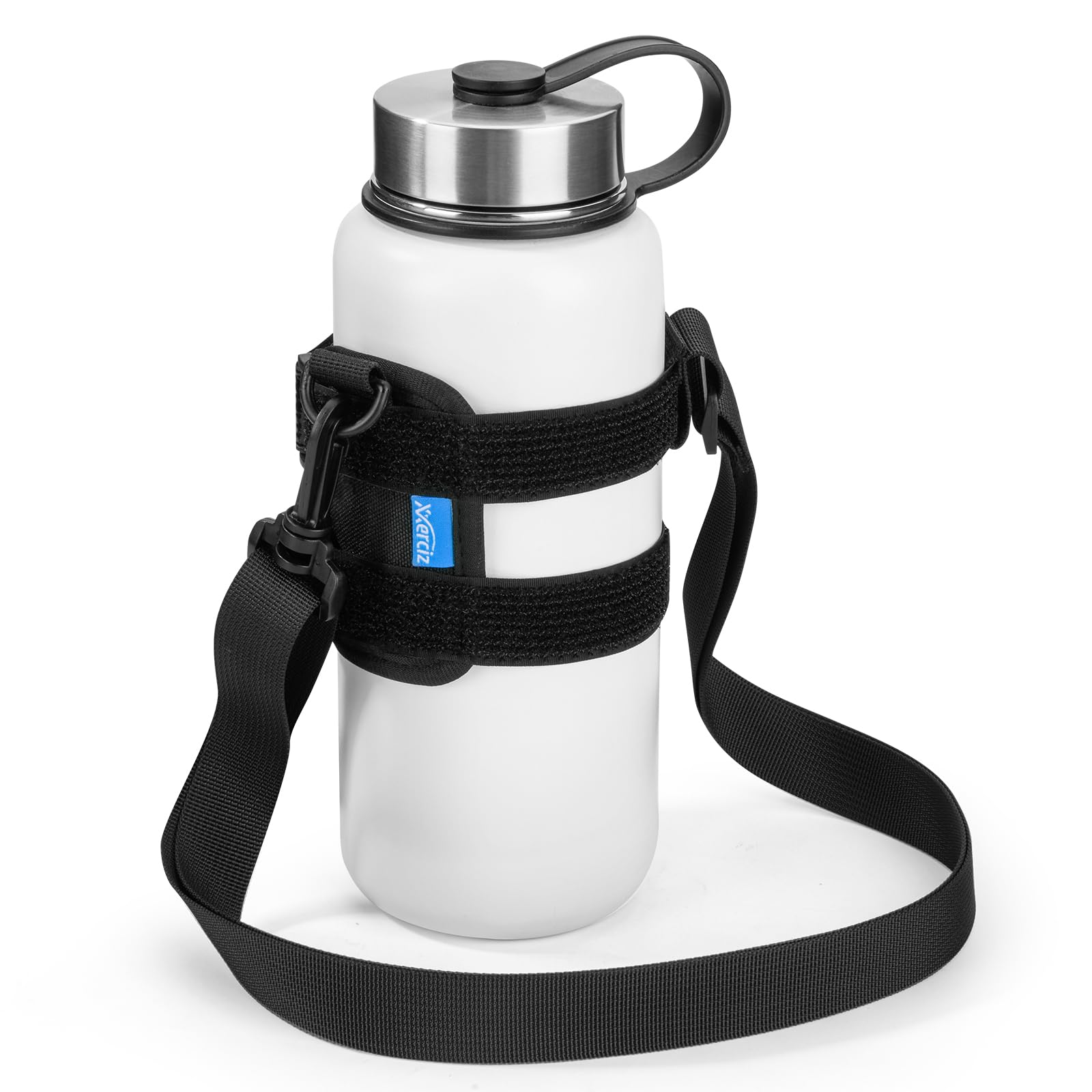 Xxerciz Water Bottle Holder with Adjustable Shoulder Strap, Nylon Sports Bottle Sling Bag Crossbody Pouch, Universal Water Bottle Carrier Strap Sleeve