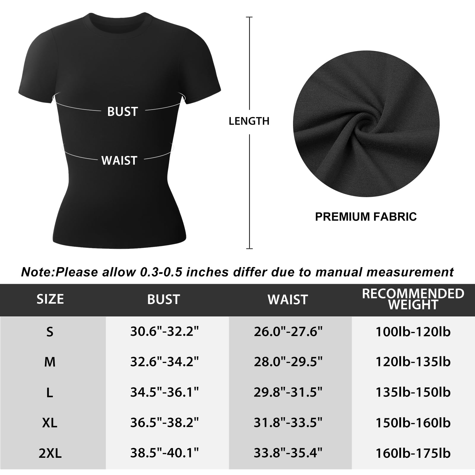 3/5-pak damska koszulka z krótkim rękawem, okrągły dekolt, krój slim fit