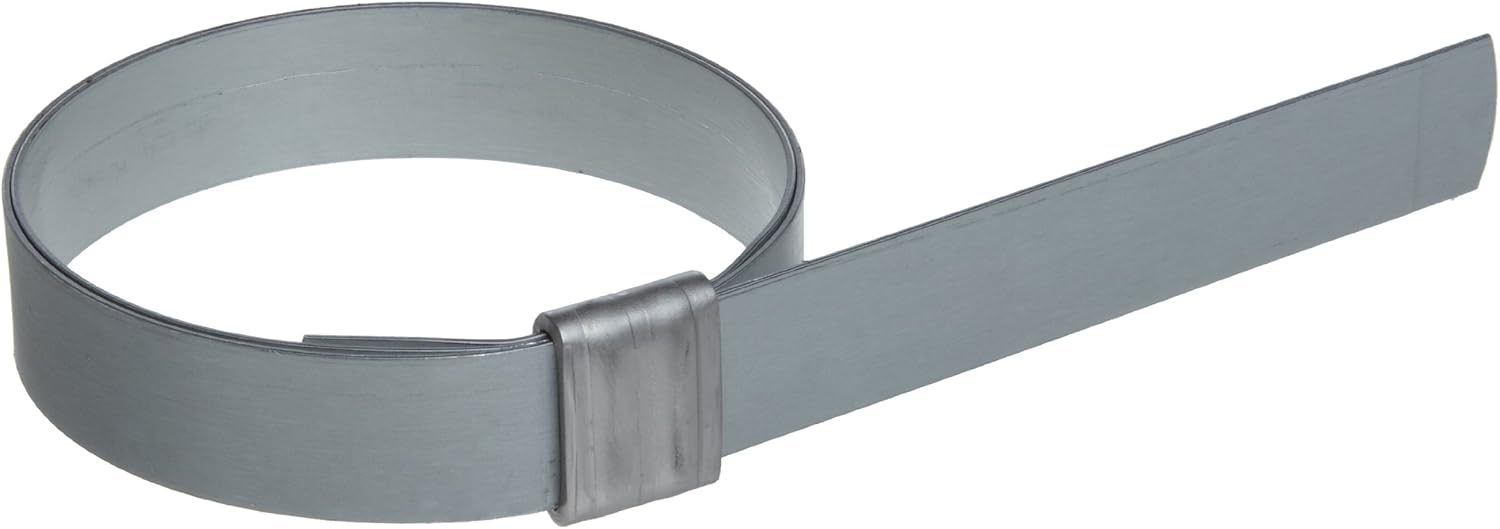 BAND-IT JS3119 Junior 3/4" Wide x 0.030" Thick, 3" Diameter, Galvanized Carbon Steel Smooth I.D. Clamp (50 Per Box)