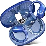 Wireless Earbuds, Bluetooth 5.4 Headphones Sport, 75H Stereo Ear Buds, Bluetooth Earbuds with 4 ENC Noise Canceling Mic, IP7 Waterproof Earphone with Earhooks, Dual LED Display, for Running/Workout