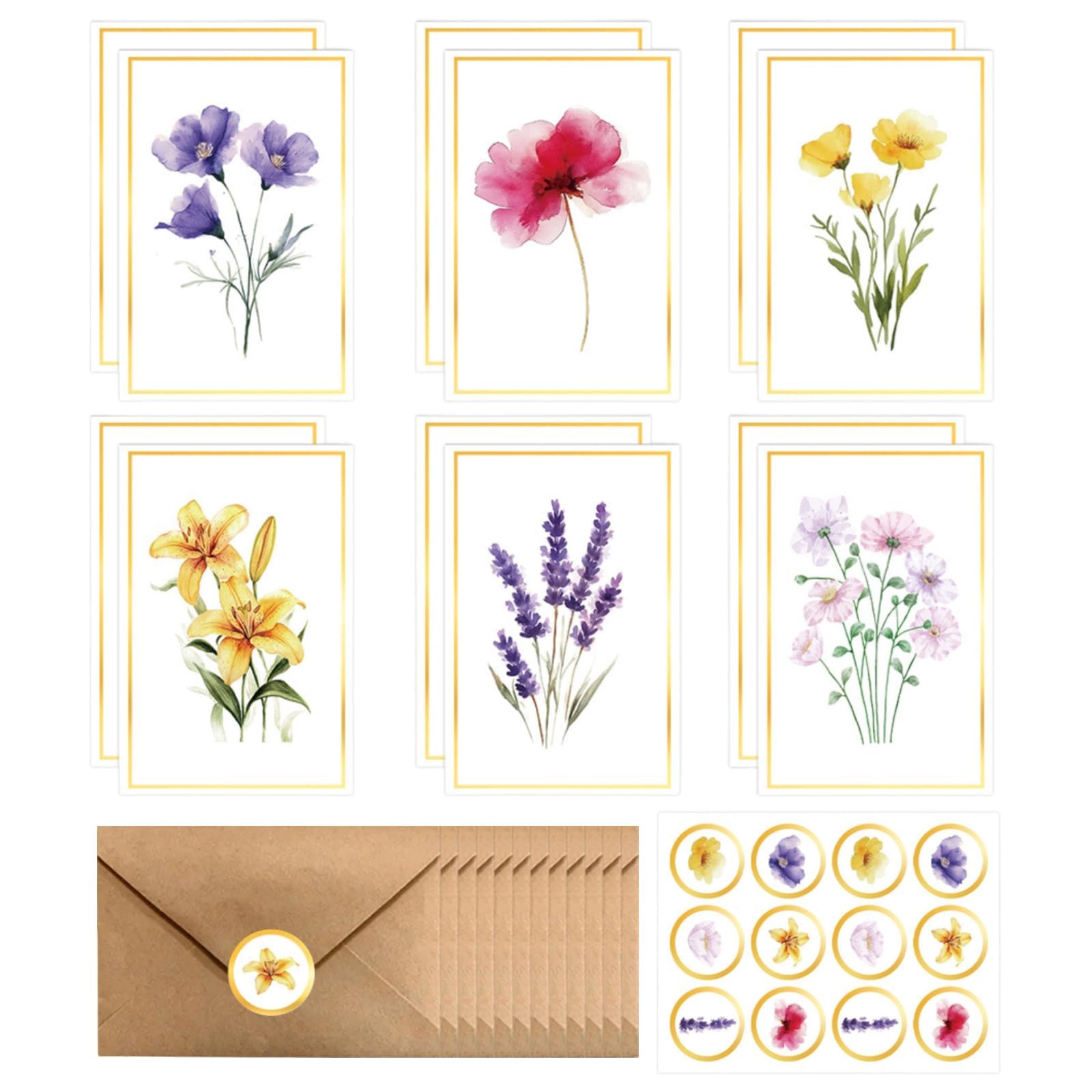 12PCS Vintage Envelopes for Letters, Aesthetic Floral Design with Vintage Paper Texture, Love Letter Envelopes for Writing Needs and Correspondence-image-26