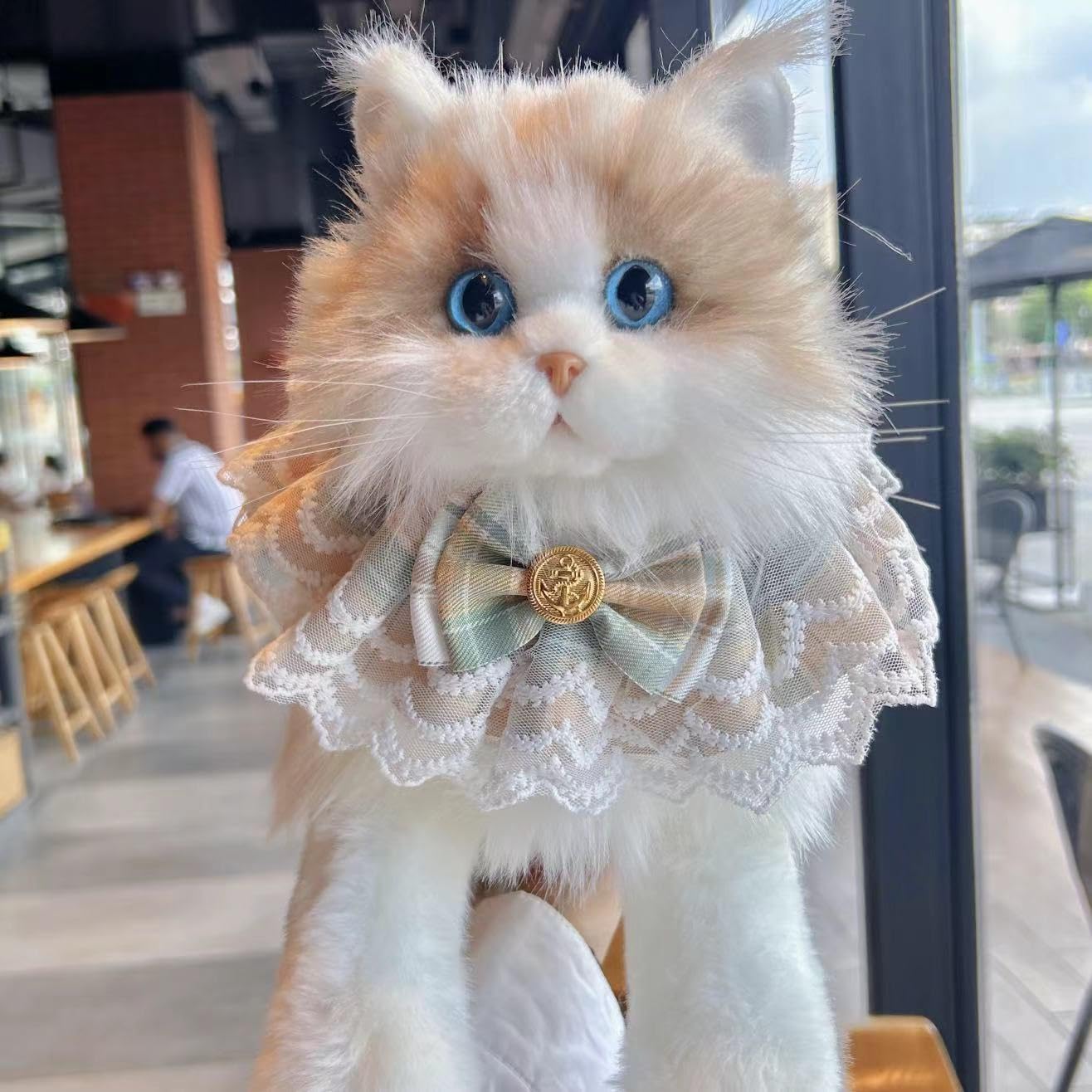 PlüSchtier Katze Niedlich Katzen Deko Realistische Ragdoll- Kuscheltier Flauschig Und Weich PlüSchtiere Stofftier Katze Geschenke FüR Jungen Und MäDchen (25 * 18cm,Standard)