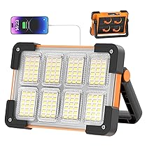 OHAYORI Faro LED Ricaricabile, Faretto a Batteria, Faretto LED Portatile USB, 4 Modalità Lampada da Campeggio, Luce da Lavoro Dimmerabile Impermeabile per Cantiere, Pesca, Tenda, Emergenza