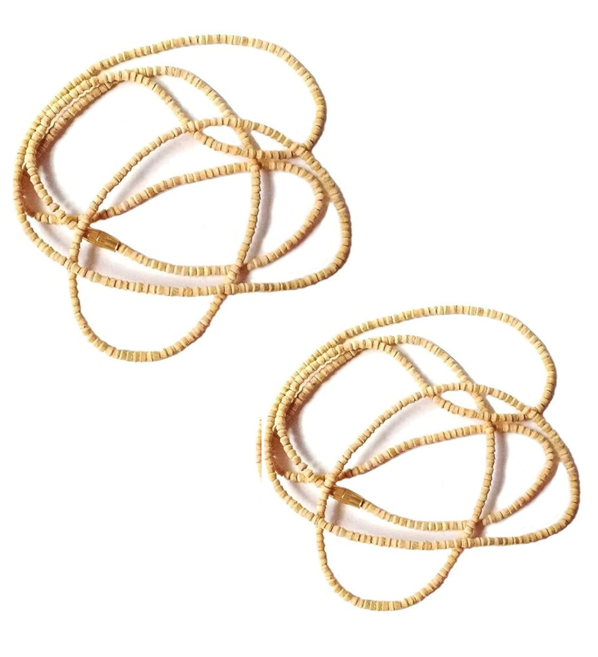 POOJAWAVE Original Tulsi Kanthi Mala for Neck Men and Women -2 Round Tulsi mala/kanthi mala/tulsi for neck (Pack Of 2)-image-45