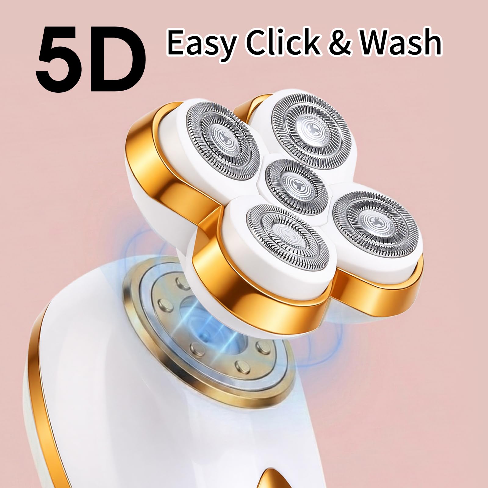 Rasoi elettrici per le donne, 5 in 1 indolore ricaricabile crepuscolo rasoio donna, rasoi da donna tutto, Lady Gamba/Bikini/Viso Prodotti per la depilazione, Femminile Wet Dry Rasatura macchina
