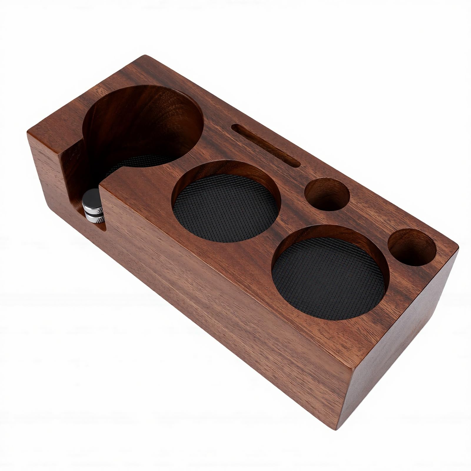 Stazione Tamping Caffè Legno Noce 51mm 53mm